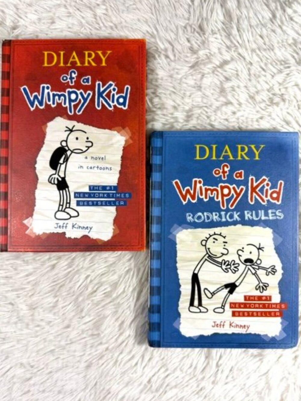 Set of 2 Diary of a Wimpy Kid #1 + Diary of a Wimpy Kid Rodrick Rules #2 Books